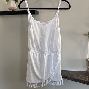 Victoria’s Secret White Fringed Swim Cover Up Size Small
